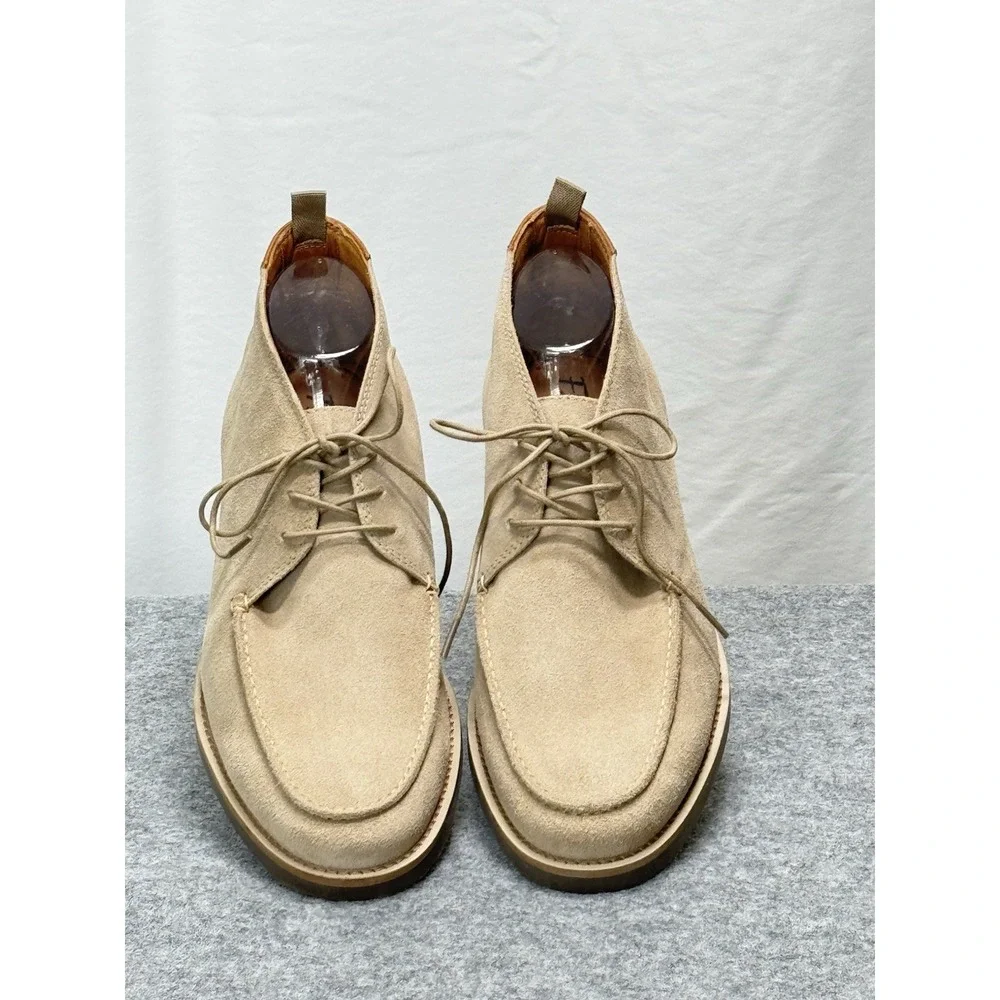Men's Suede Leather Chakka Shoes Size 10 By Flag Ltd Nappa Glove‎ Tan NWOB